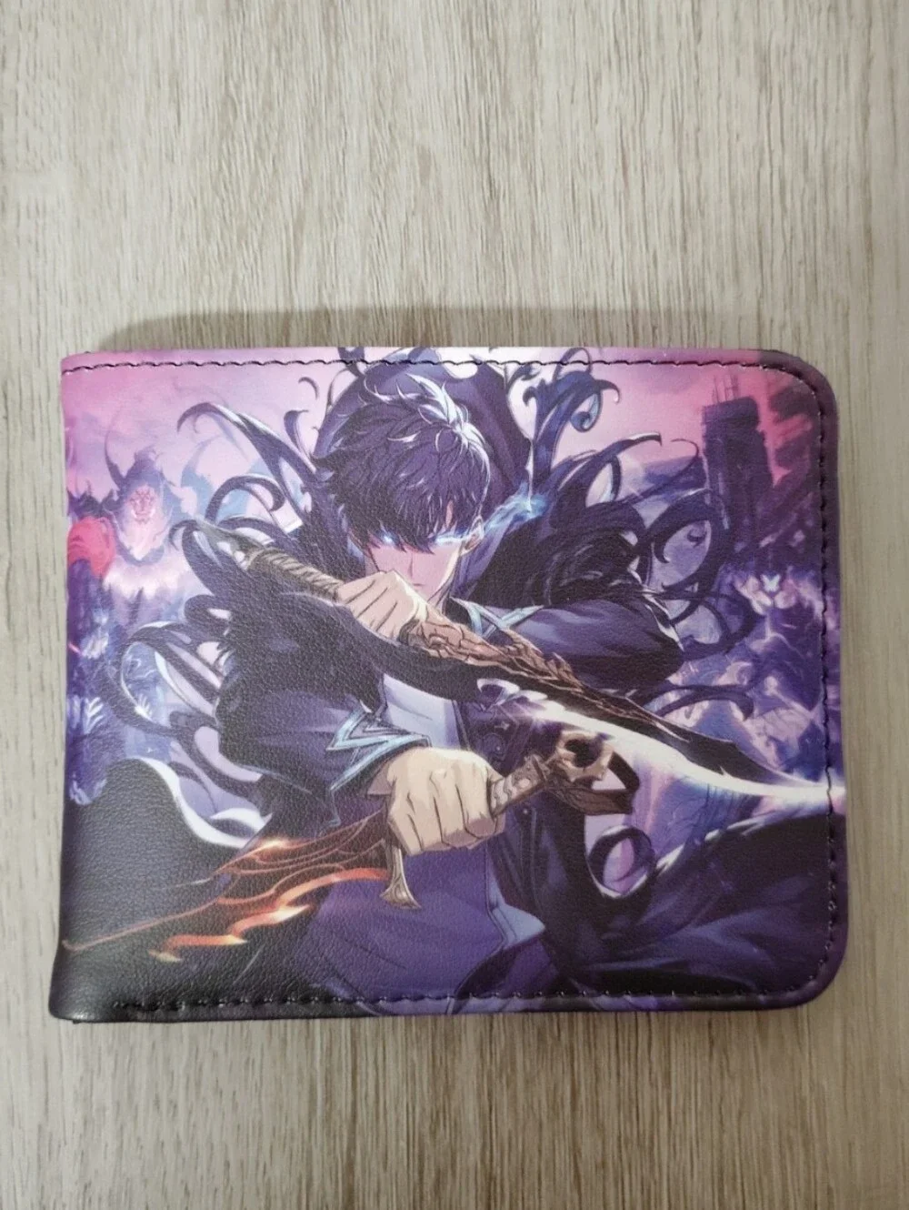 new Solo leveling anime manga leather wallet
